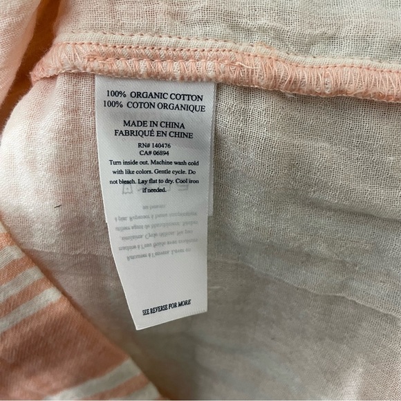 FAHERTY Dress Cotton Gauze Lakeview Smocked Sundress Size Small Striped midi - Picture 7 of 10